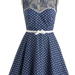 Modcloth "A Dot to Love" Dress EUC